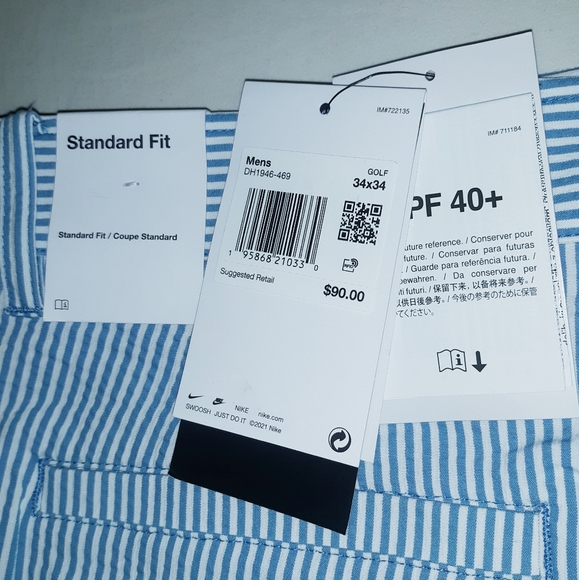 Nike Men's Dri-Fit Seersucker Standard Fit  Chino Pants - Picture 12 of 12